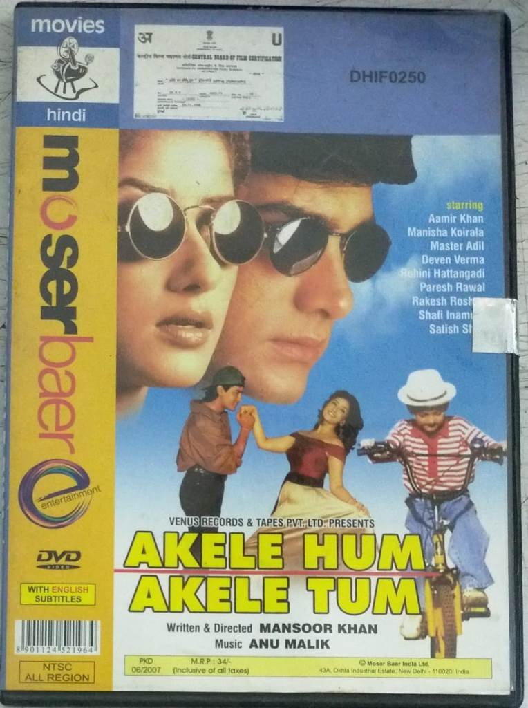 Akele Hum Akele Tum Hindi Movie DVD Macsendisk