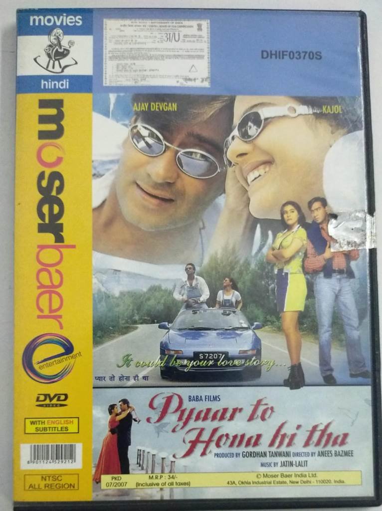 Pyaar to Hona Hi tha Hindi Movie DVD - Macsendisk