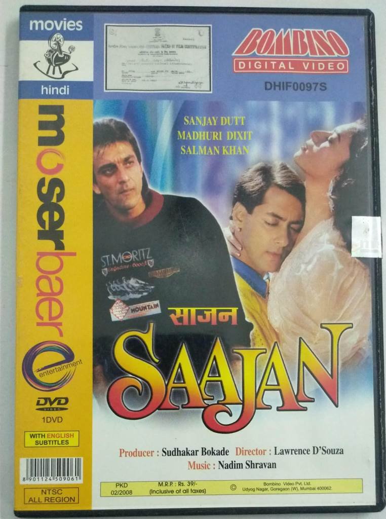 Saajan Hindi Movie DVD - Macsendisk